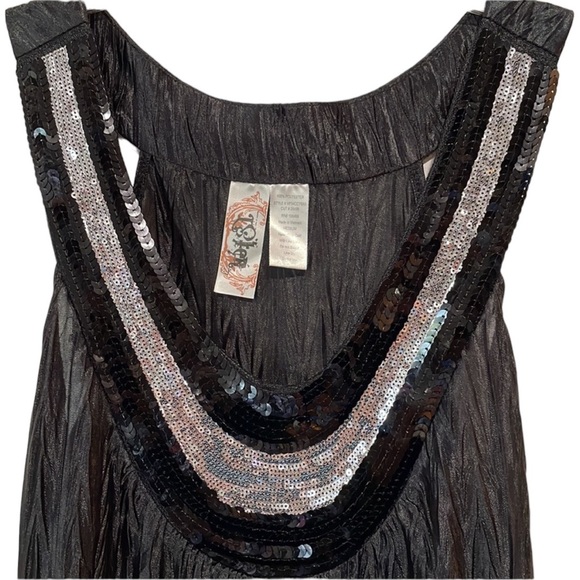 Juniors Dressy Tank Top w/ Sequins - Picture 3 of 4